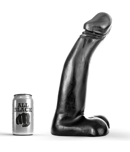 ALL BLACK - REALISTISCHER SCHWARZER FISTINGDILDO 29 CM