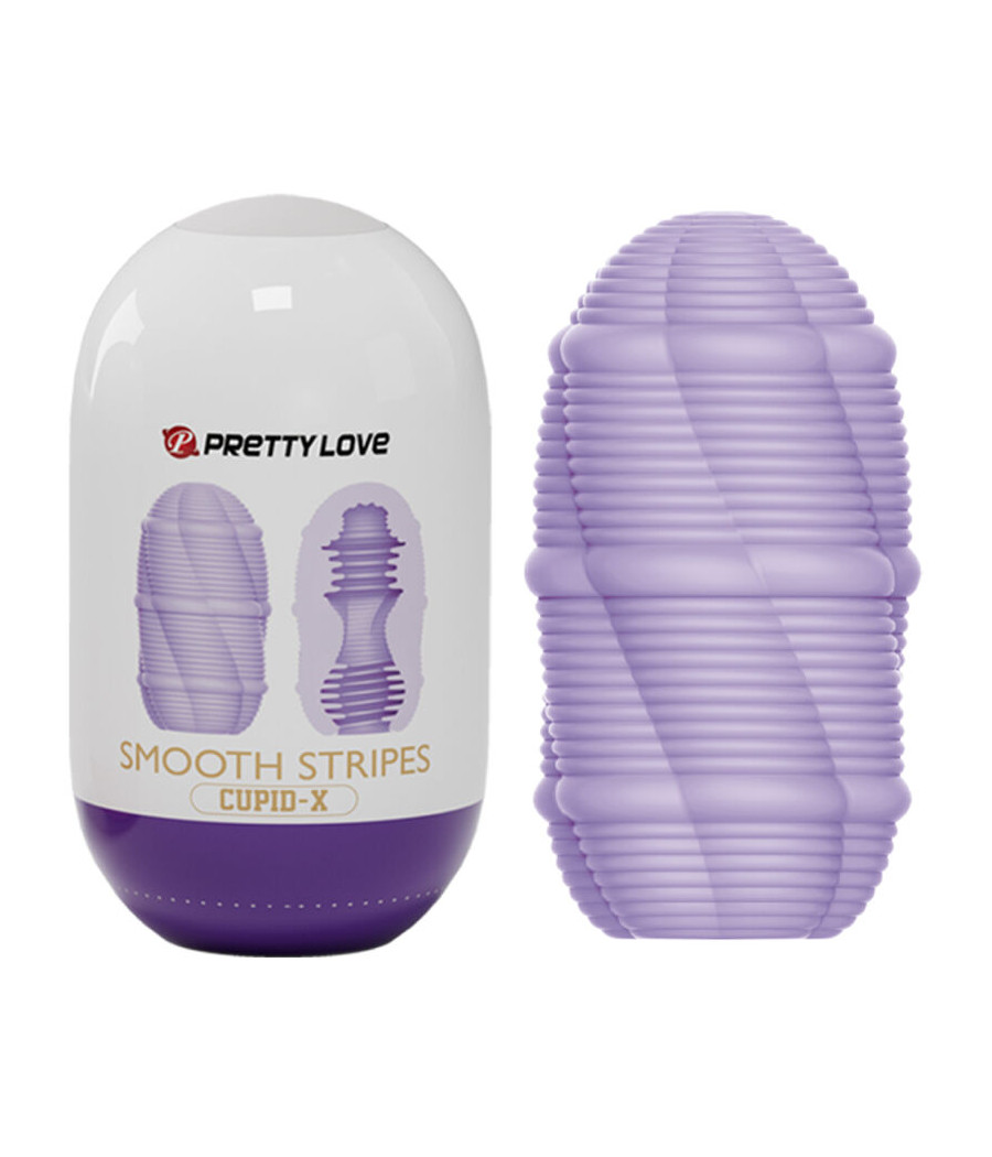 PRETTY LOVE - HUEVO MASTURBADOR SMOOTH STRIPES CUPID