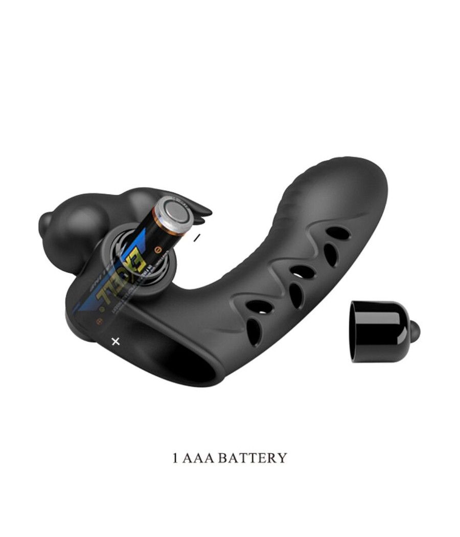 PRETTY LOVE - VANCE BLACK RABBIT VIBRATOR FINGER COVER