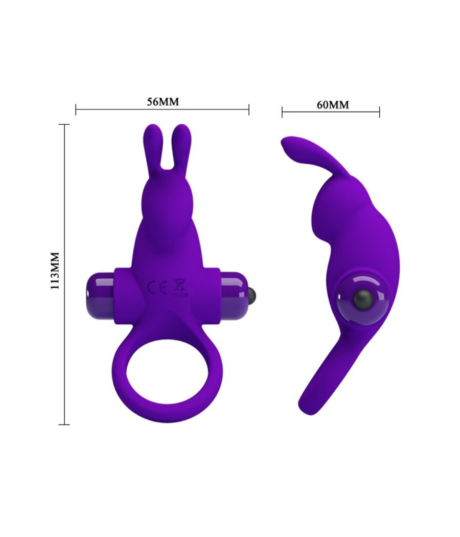 PRETTY LOVE - VIBRATORRING I KANINCHEN FÜR LILA PENIS