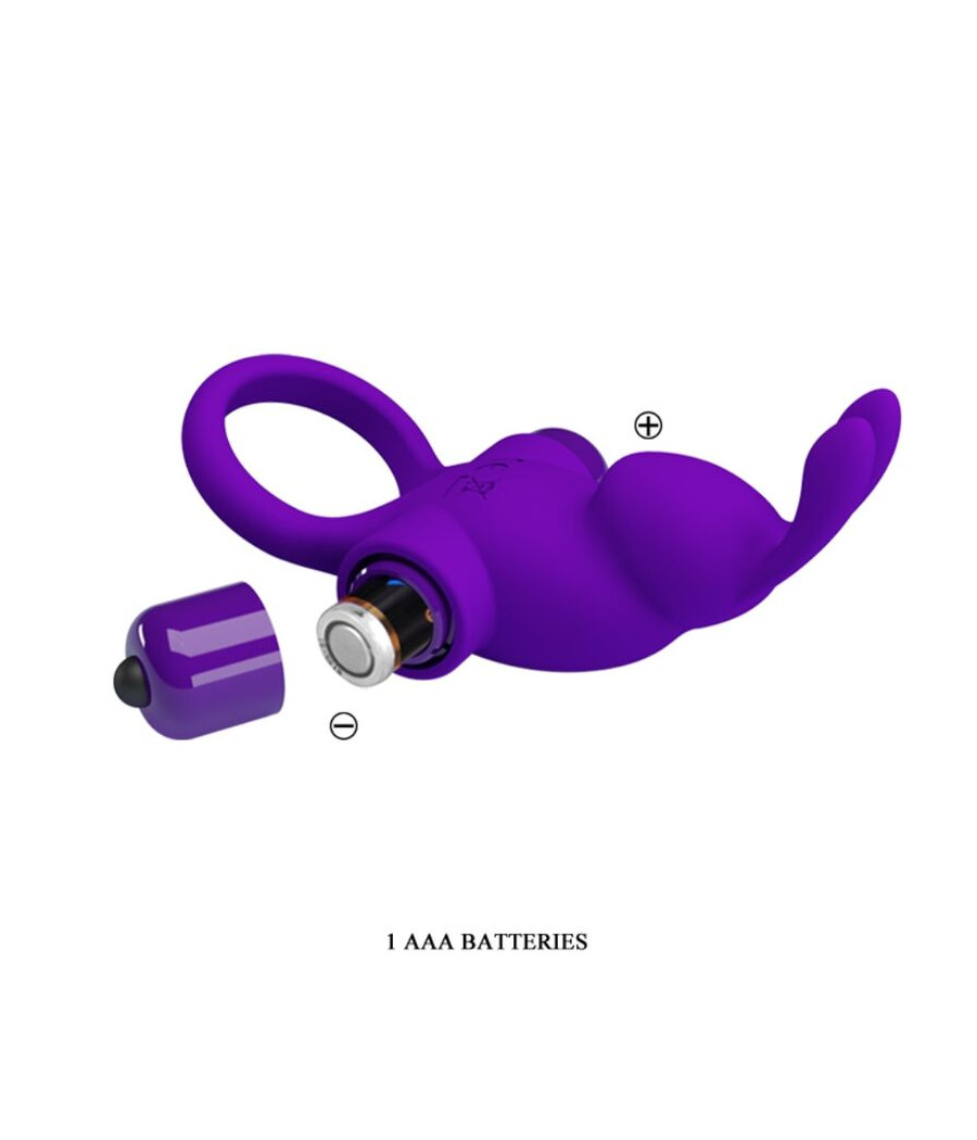 PRETTY LOVE - VIBRATORRING I KANINCHEN FÜR LILA PENIS