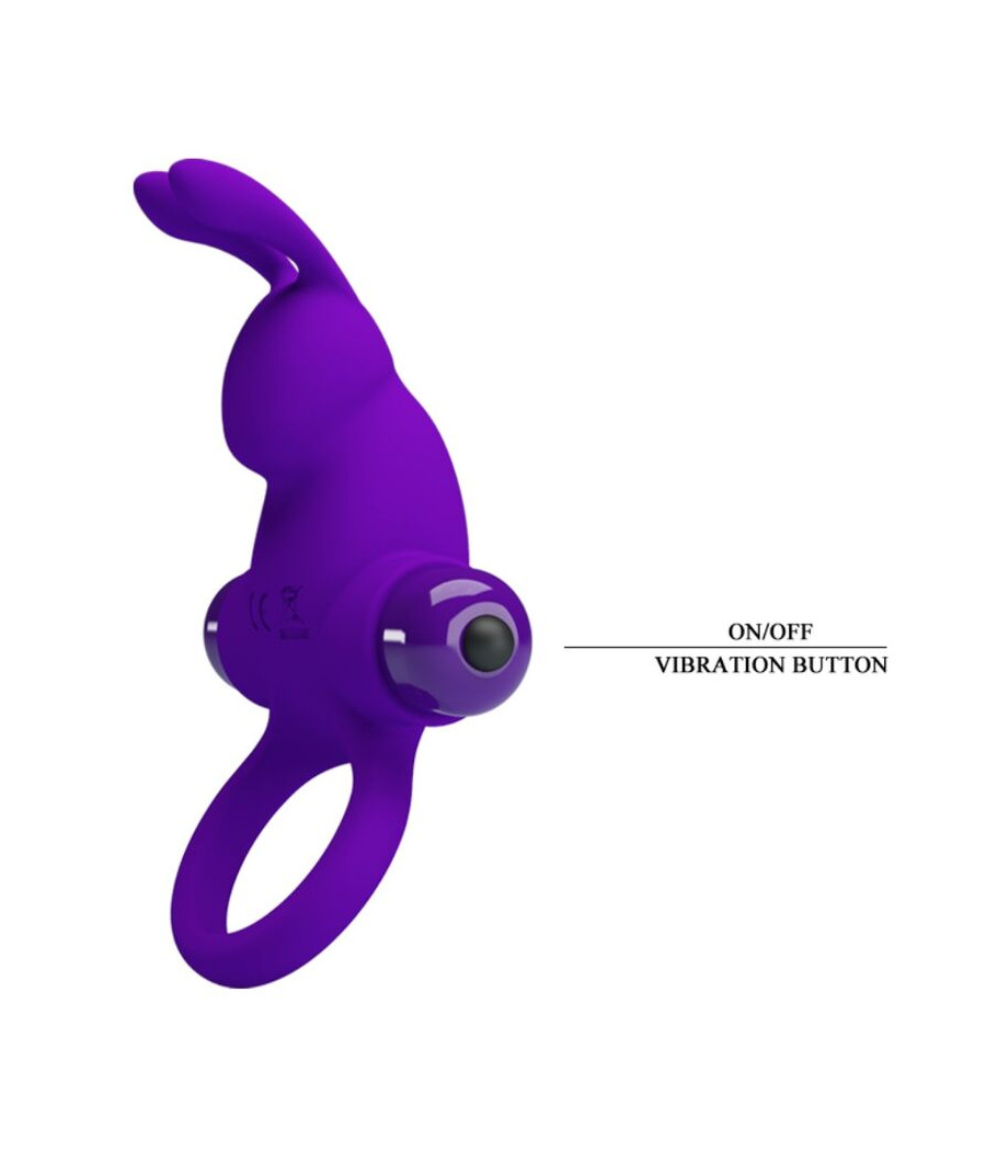 PRETTY LOVE - ANELLO VIBRATORE I CONIGLIO PER PENE VIOLA