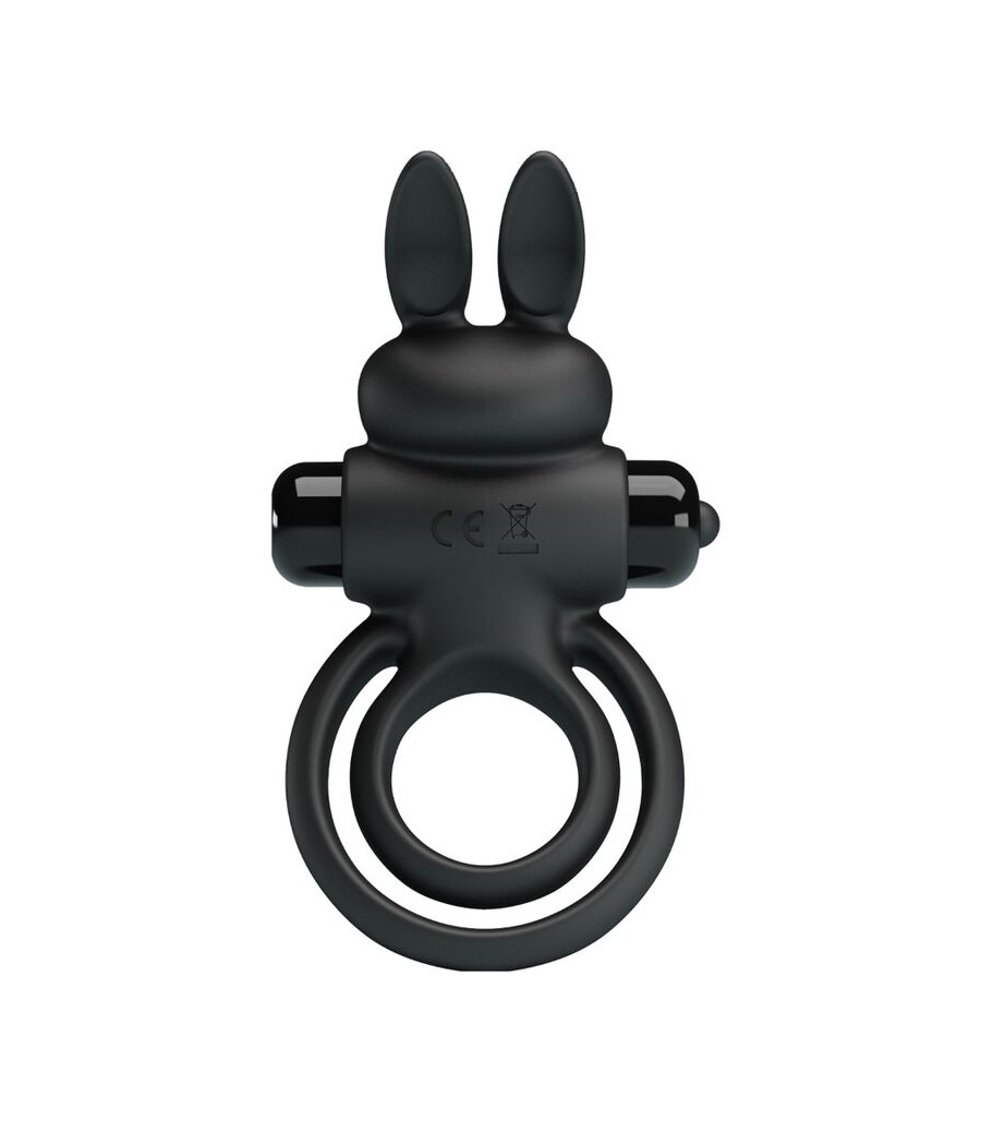 PRETTY LOVE - VIBRATOR III KANINCHENRING FÜR SCHWARZEN PENIS