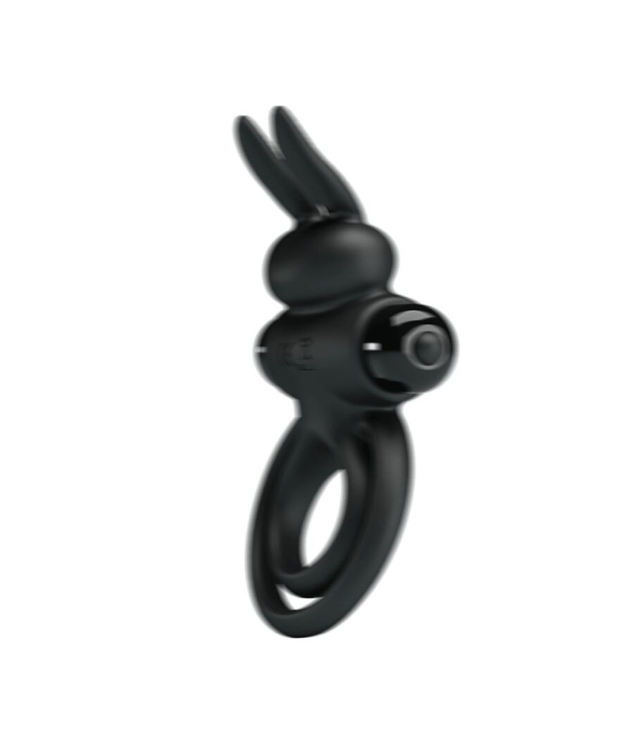 PRETTY LOVE - VIBRADOR III ANEL DE COELHO PARA PÊNIS PRETO