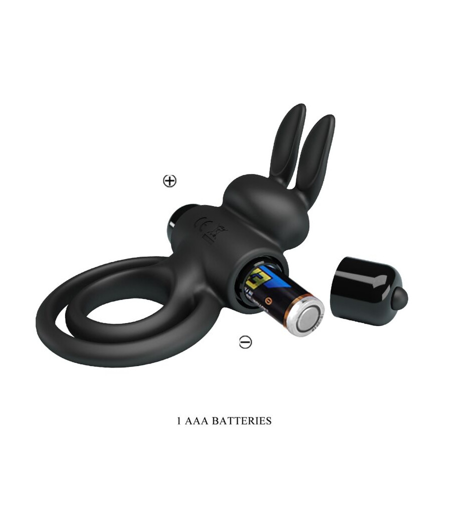 PRETTY LOVE - ANELLO VIBRATOR III RABBIT PER PENE NERO