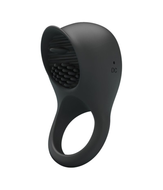 PRETTY LOVE - ANELLO VIBRANTE PER PENE CON LINGUA NERA
