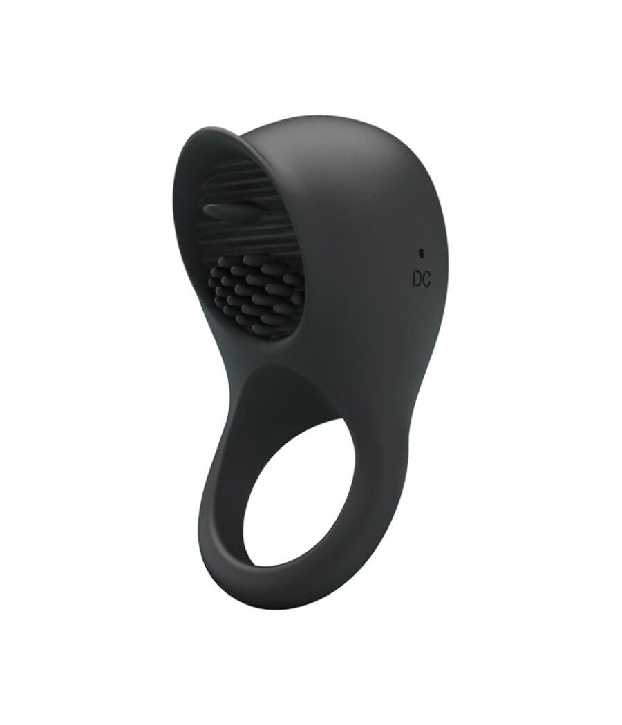PRETTY LOVE - ANELLO VIBRANTE PER PENE CON LINGUA NERA