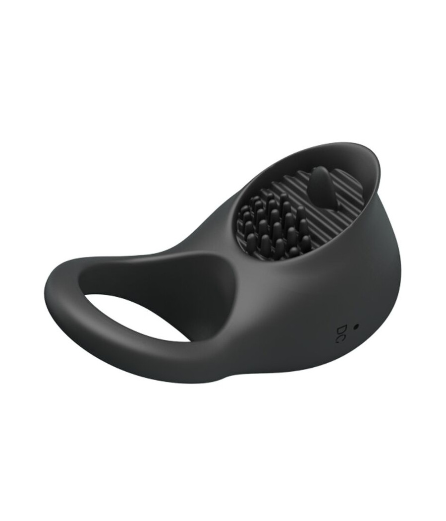 PRETTY LOVE - ANILLO VIBRADOR PARA PENE CON LENGUA NEGRO