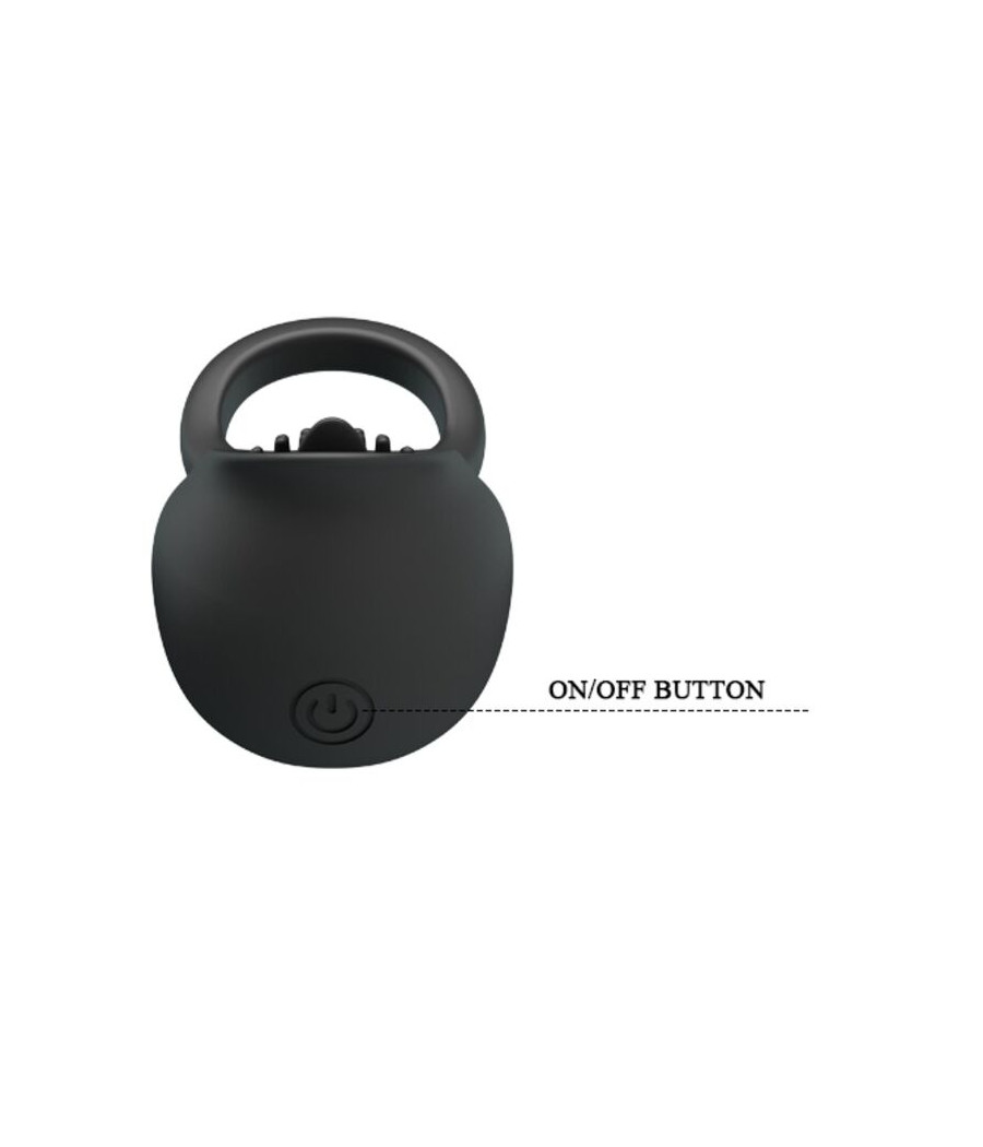 PRETTY LOVE - ANELLO VIBRANTE PER PENE CON LINGUA NERA