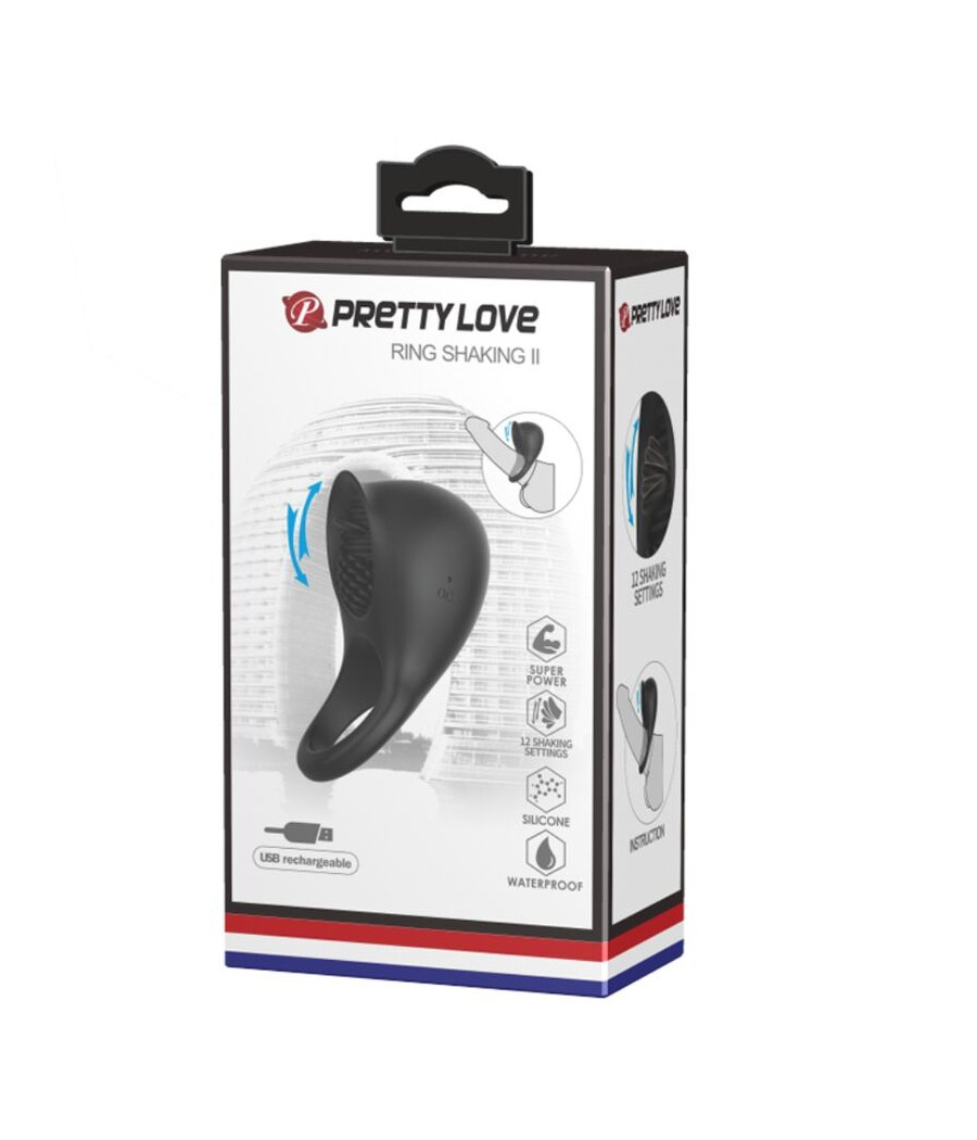 PRETTY LOVE - ANNEAU PÉNIS VIBRANT AVEC LANGUE NOIRE