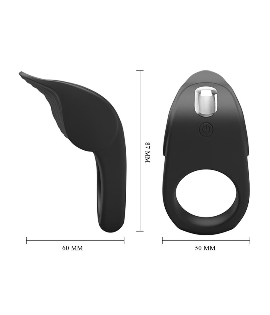 PRETTY LOVE - SUSANNA VIBRATING PENIS RING BLACK