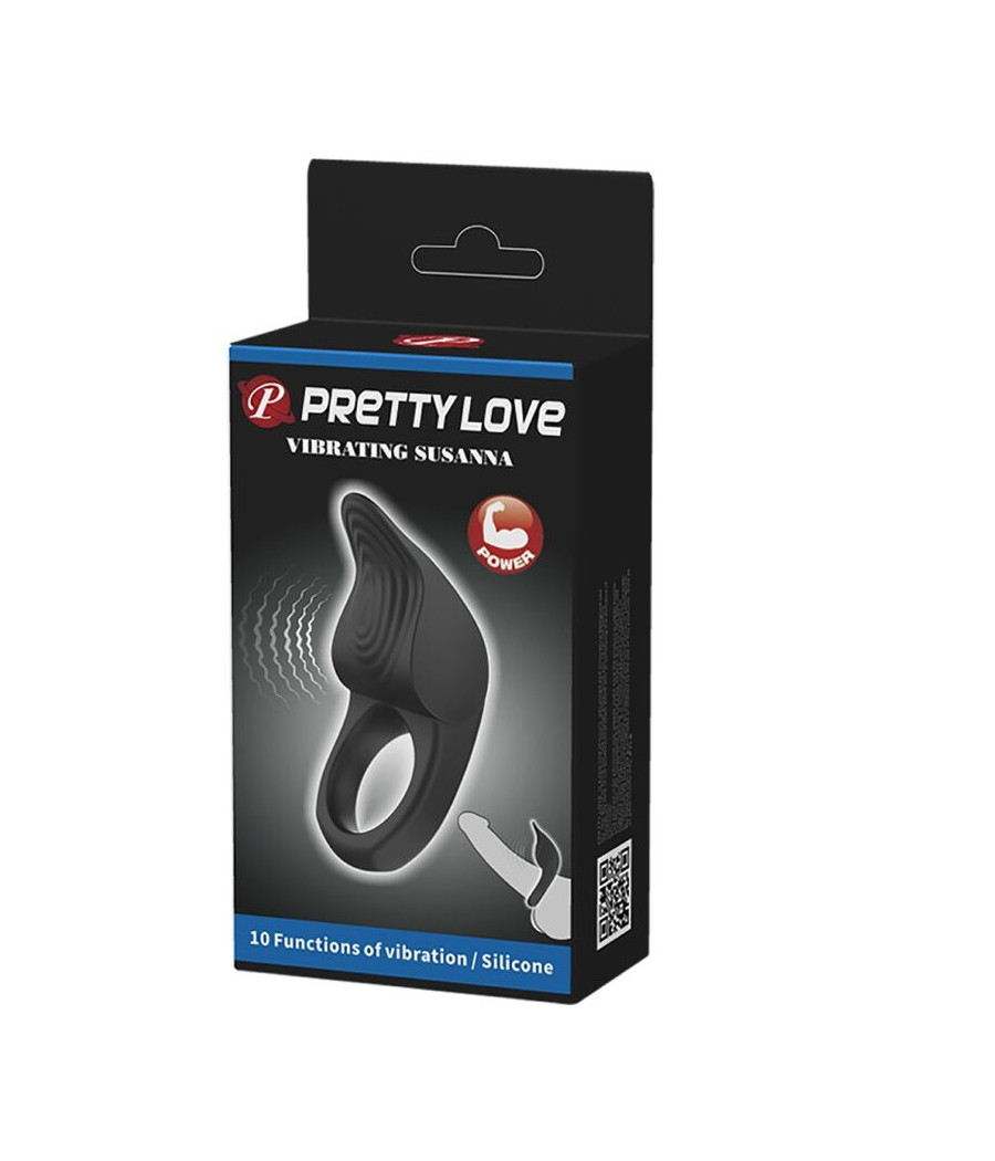PRETTY LOVE - ANELLO VIBRANTE PER PENE SUSANNA NERO