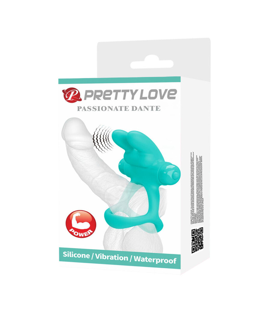 PRETTY LOVE - DANTE ANILLO VIBRADOR RABBIT VERDE