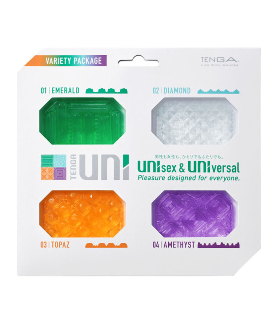 TENGA - PACK DE DÉS  DÉS POUR MASTURBATEUR UNI VARIETY 4 UNITÉS