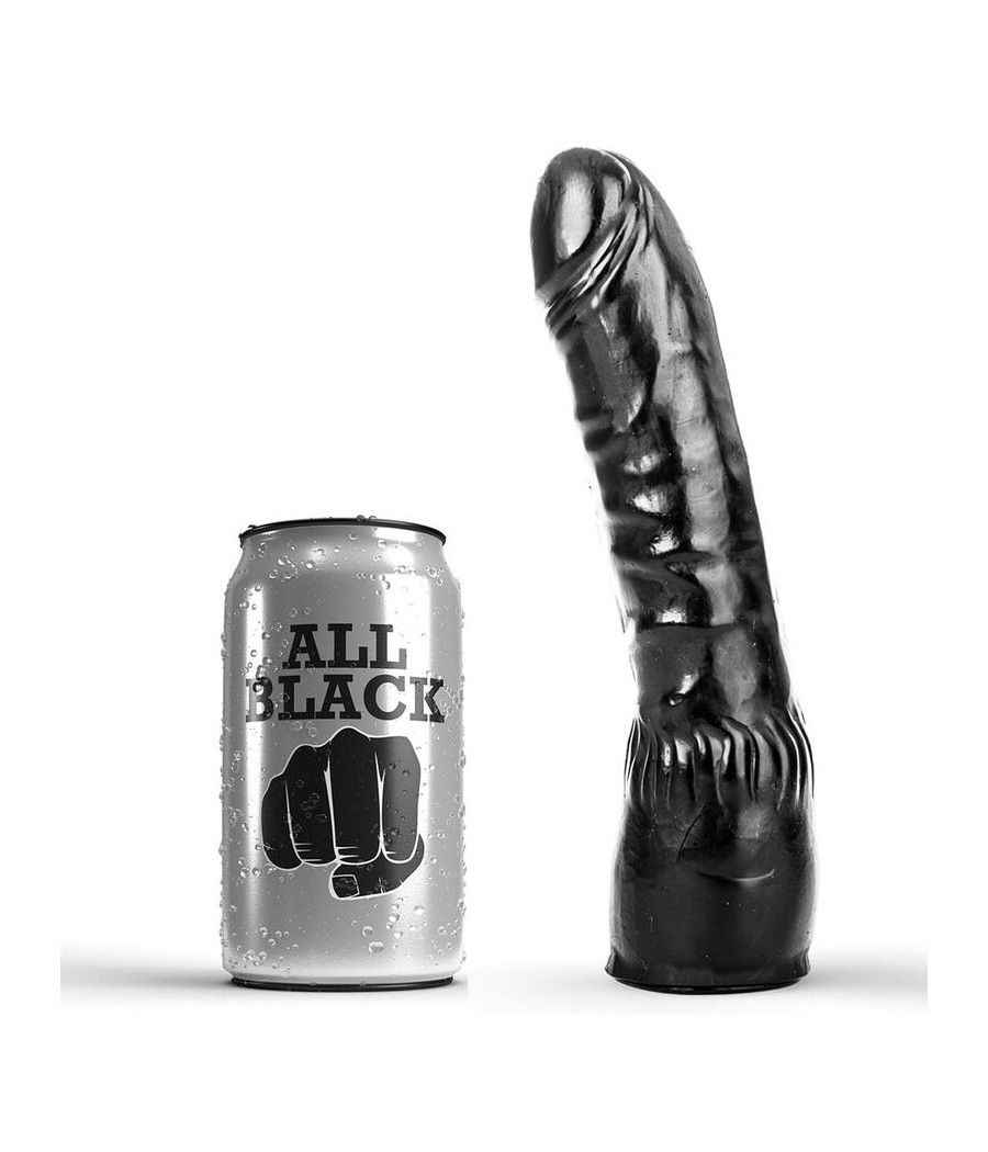 ALL BLACK - DILDO PRETO REALÍSTICO 20 CM