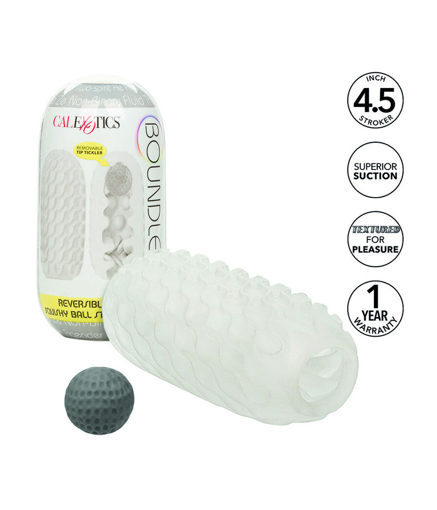 CALEXOTICS - BOUNDLESS RÉVERSIBLE SQUISHY BALL STROKE JAUNE