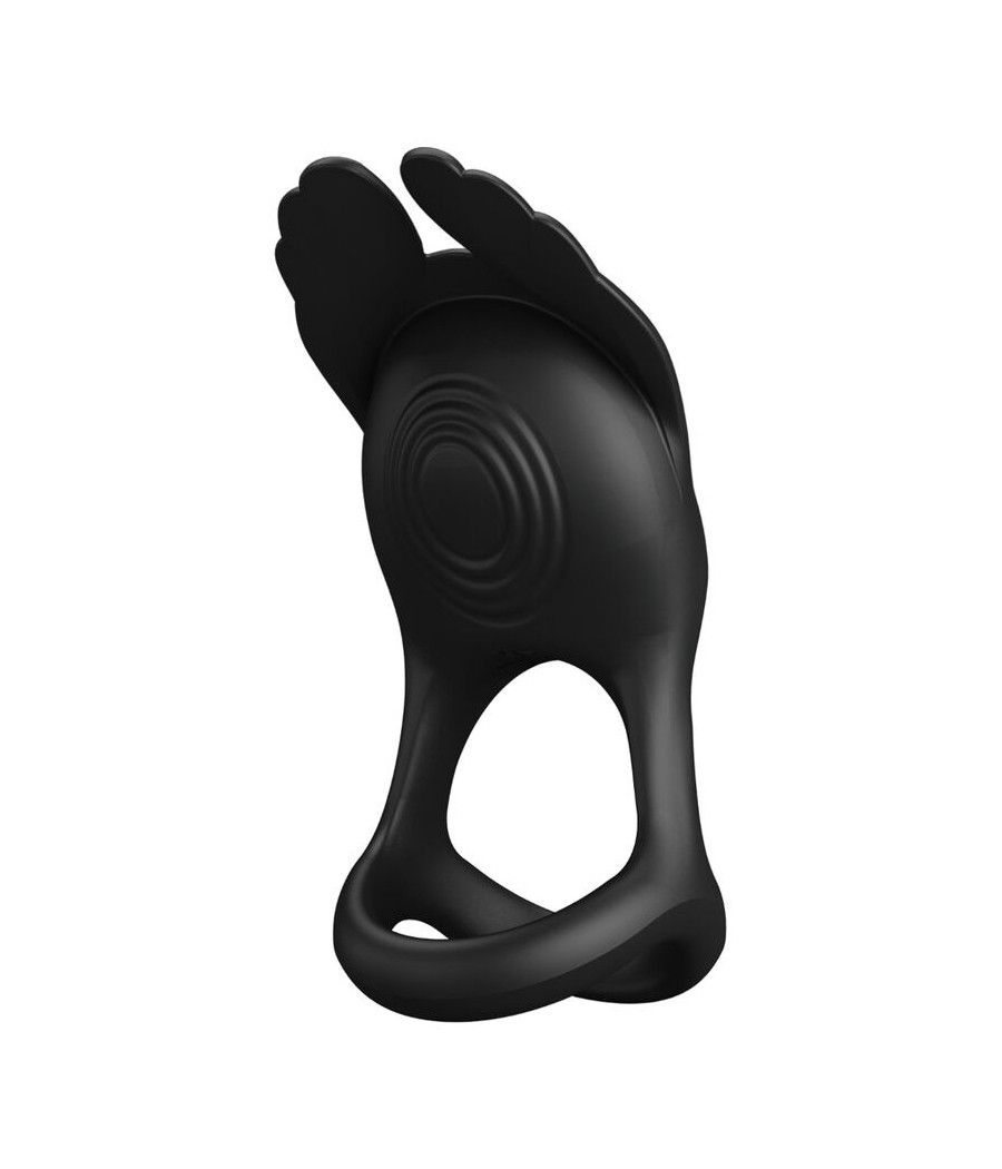 PRETTY LOVE - SILAS ANELLO PER PENE VIBRANTE 7 VIBRAZIONI IN SILICONE NERO