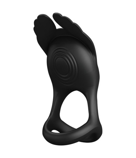 PRETTY LOVE - SILAS VIBRANT PENIS RING 7 VIBRATIONS BLACK SILICONE