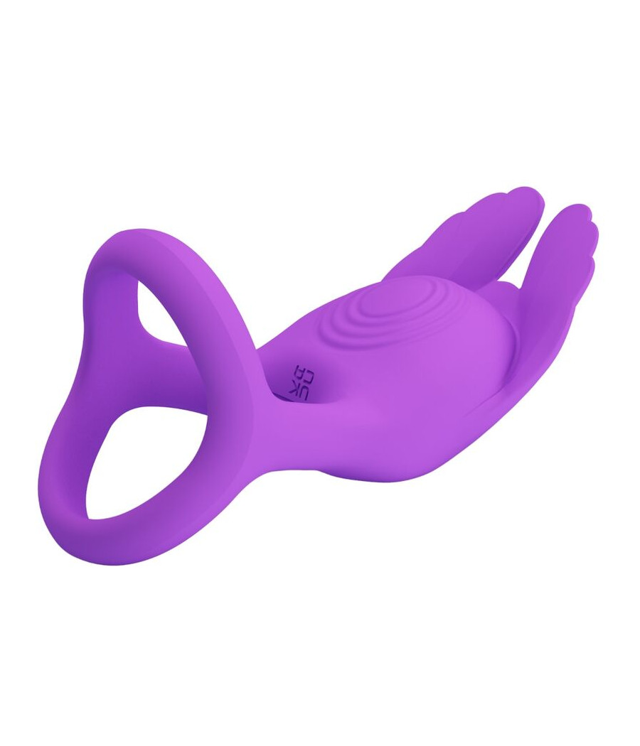PRETTY LOVE - SILAS VIBRANT PENIS RING 7 VIBRATIONS PURPLE SILICONE