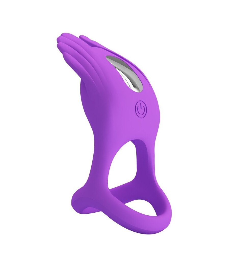 PRETTY LOVE - SILAS VIBRANT PENIS RING 7 VIBRATIONS PURPLE SILICONE