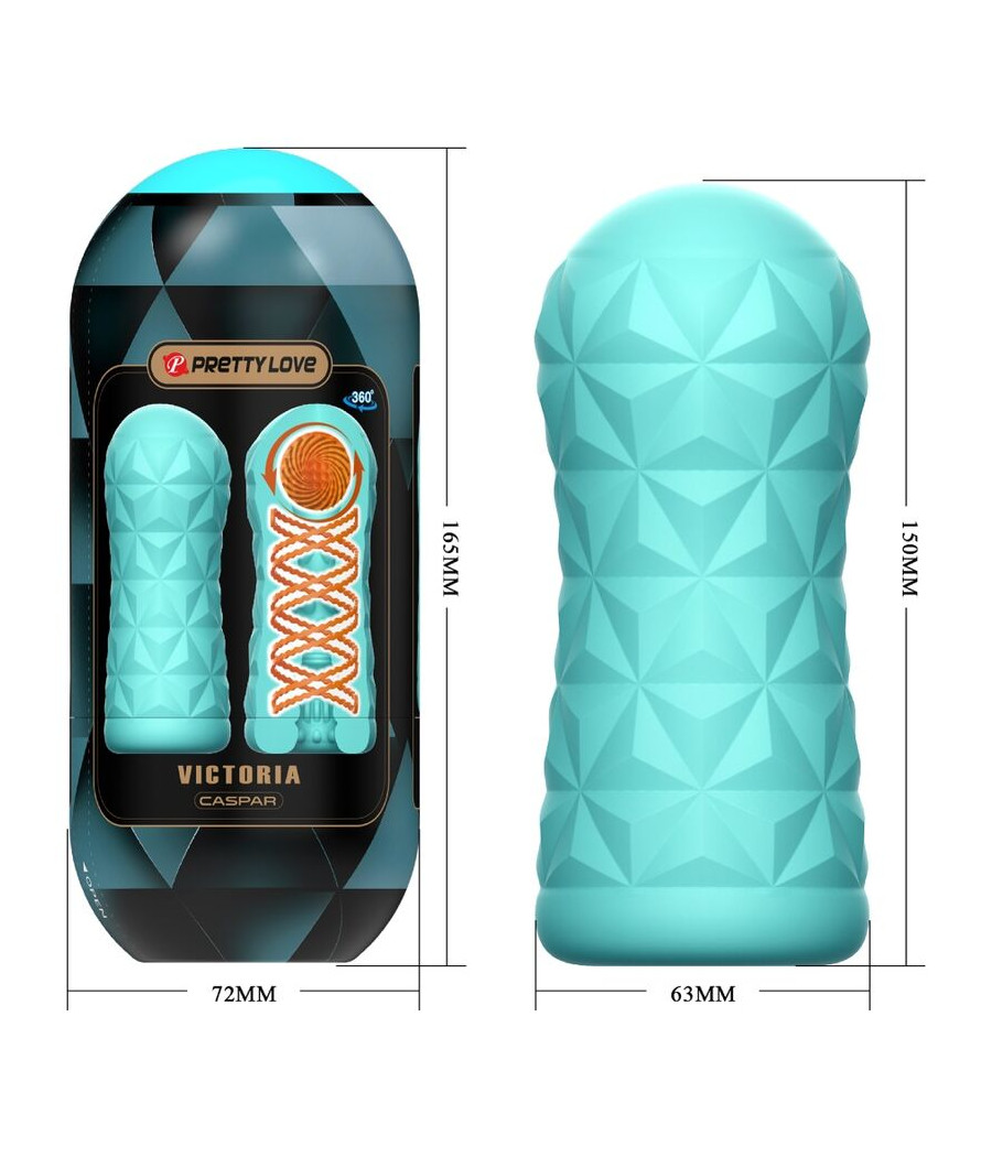 PRETTY LOVE - VICTORIA CASPAR MASTURBATOR AQUA GREEN