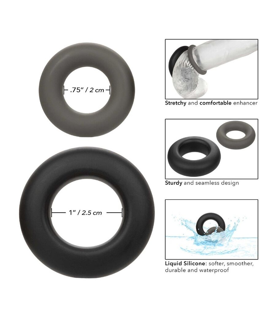 CALEXOTICS - ALPHA PROLONG SET MIT 2 RINGEN GRAU