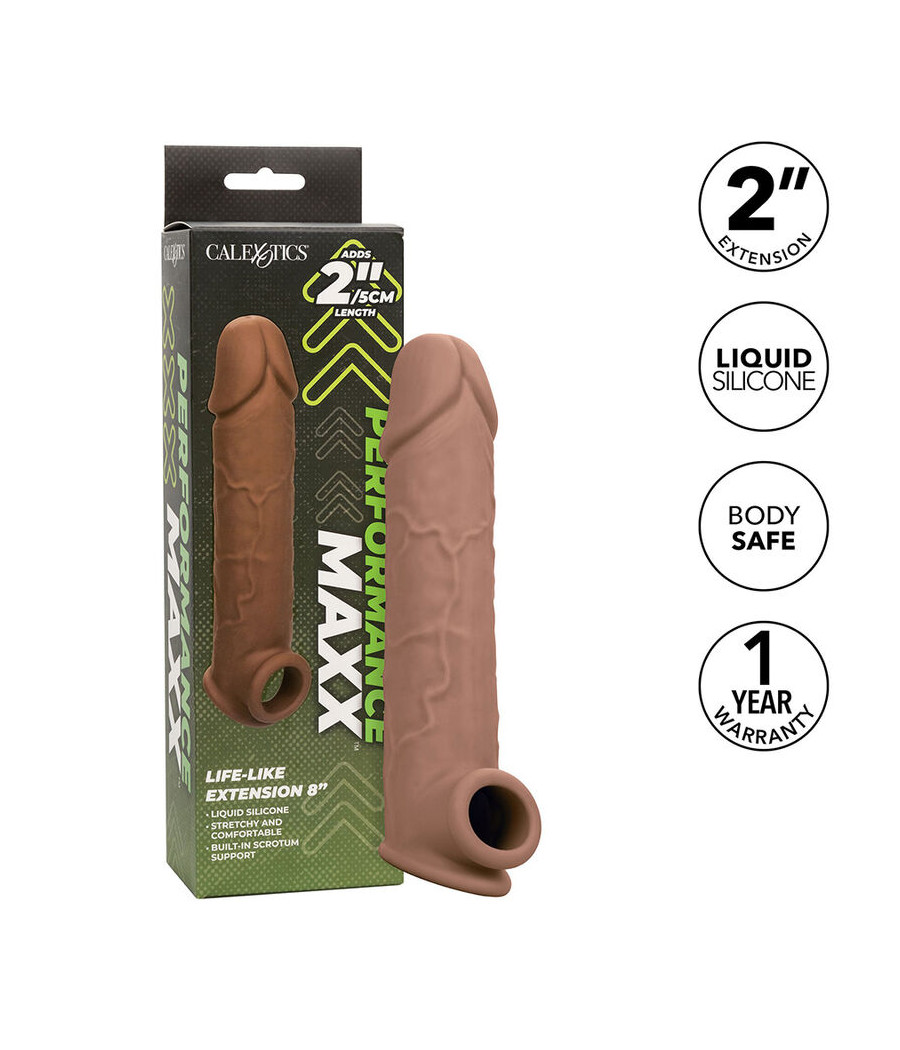 CALEXOTICS - PERFORMANCE MAXX LIFE-LIKE EXTENSION 8 PELLE MARRONE