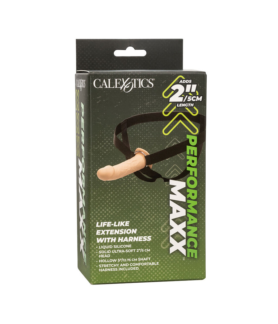 CALEXOTICS - EXTENSION PERFORMANCE MAXX RÉALISTE AVEC HARNAIS PEAU CLAIRE