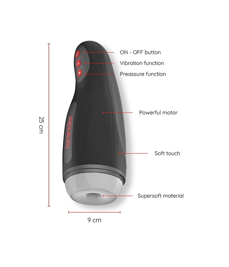 ONINDER - MASTURBATEUR RECHARGEABLE POUR HOMME SEOUL 10 VITESSES - APPLICATION GRATUITE