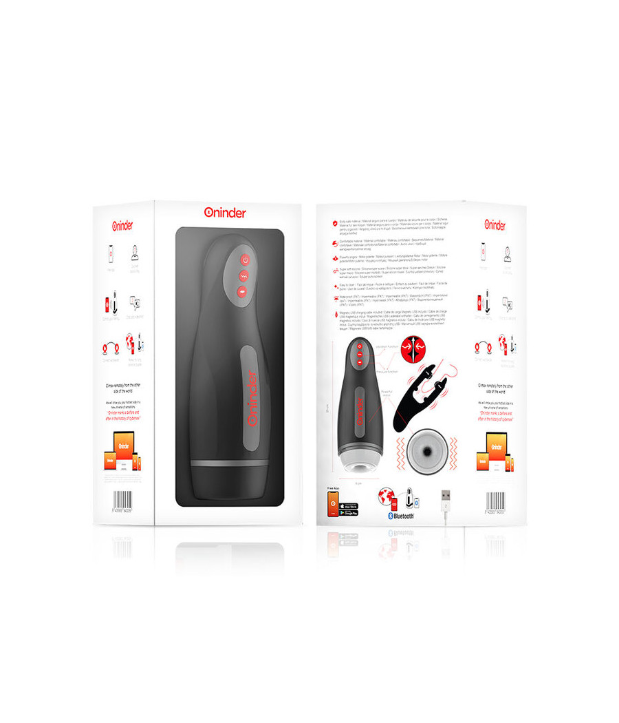 ONINDER - MASTURBATEUR RECHARGEABLE POUR HOMME SEOUL 10 VITESSES - APPLICATION GRATUITE