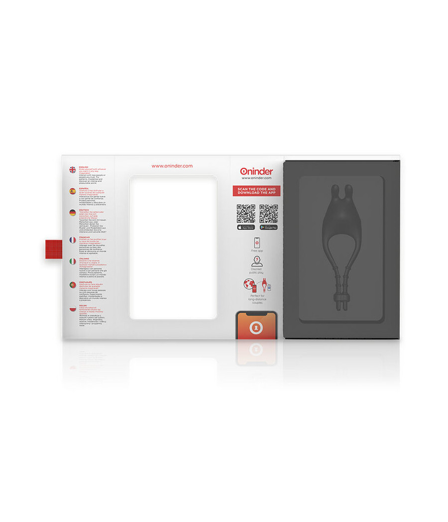 ONINDER - ANNEAU VIBRATEUR RÉGLABLE RECHARGEABLE PAMPA AVEC STIMULATEUR DE CLITORIS 10 VITESSES - APPLICATION GRATUITE