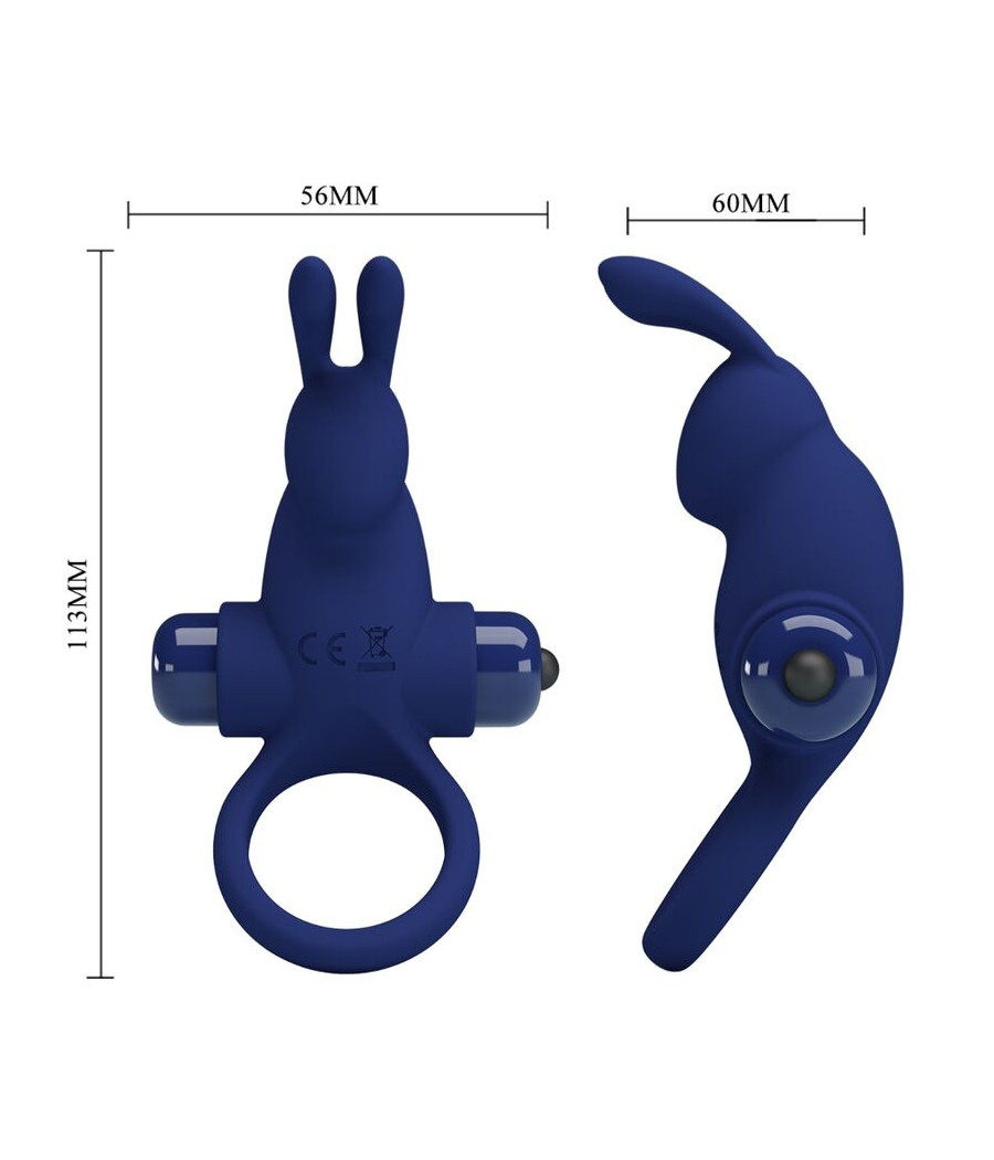 PRETTY LOVE - JIRO BAGUE LAPIN AVEC VIBRATION BLEU