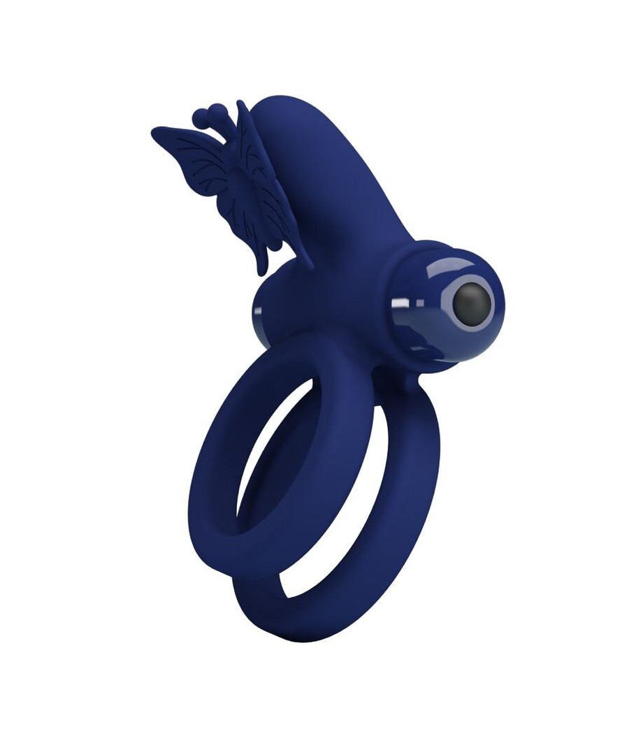 PRETTY LOVE - JAMELE ANEL DUPLO COM ESTIMULADOR DE VIBRAO E BORBOLETA AZUL