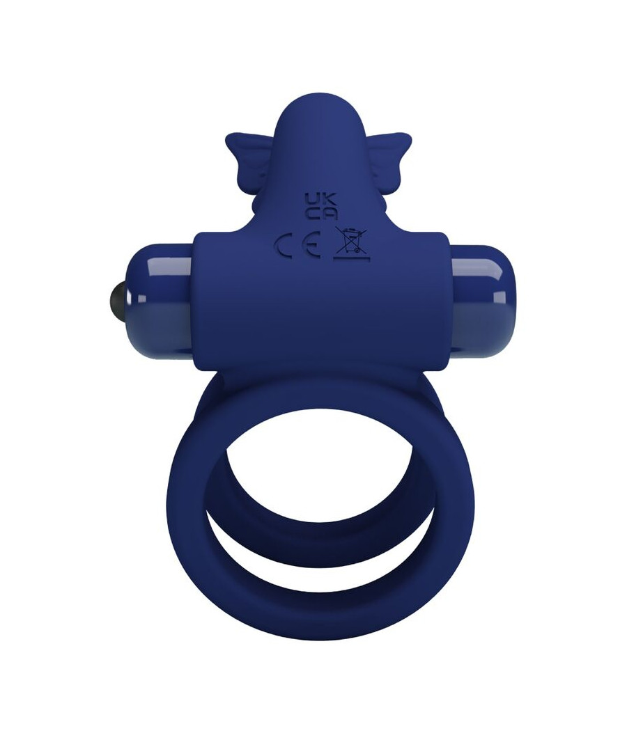 PRETTY LOVE - JAMELE DOPPELRING MIT VIBRATION & SCHMETTERLINGSTIMULATOR BLAU