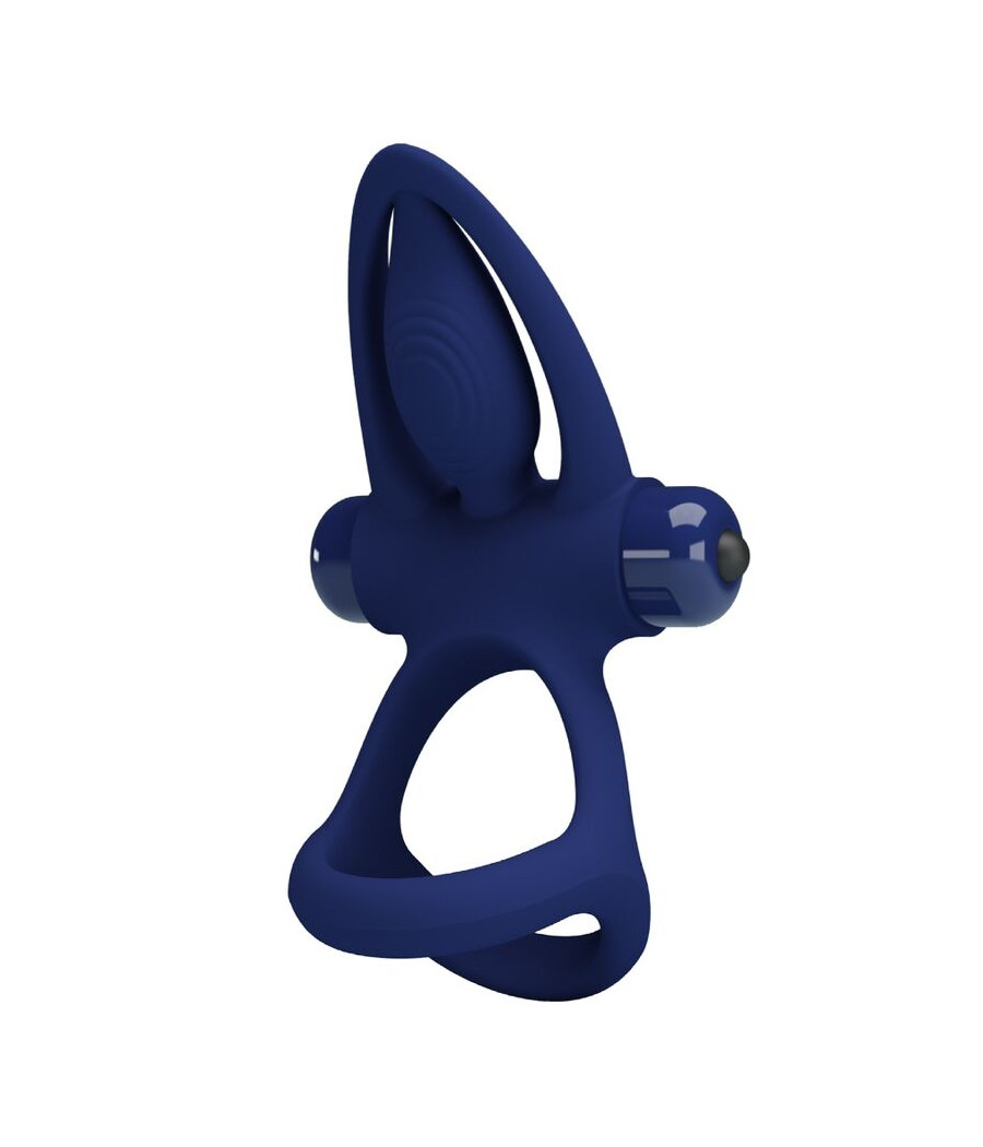 PRETTY LOVE - MAT DOPPELRING MIT VIBRATION & STIMULATOR BLAU