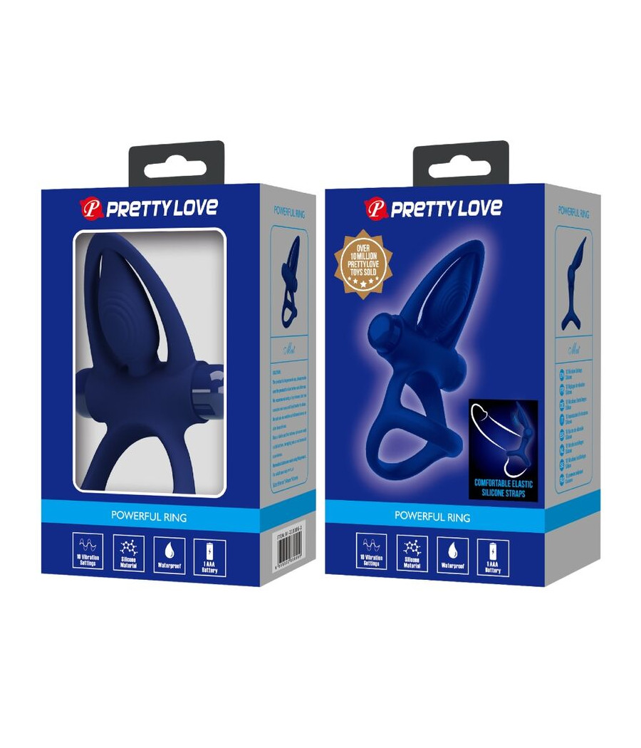 PRETTY LOVE - MAT ANEL DUPLO COM VIBRAO E ESTIMULADOR AZUL