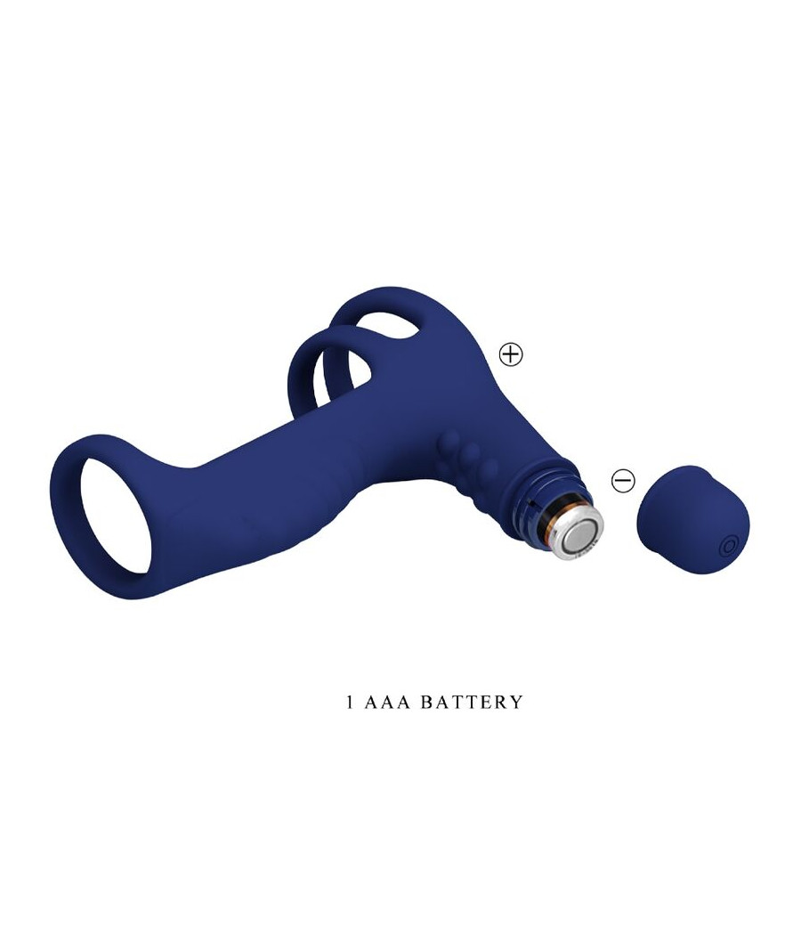 PRETTY LOVE - ELISH VIBRATING RING WITH EXTENSION BLUE