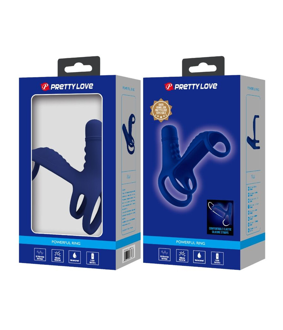 PRETTY LOVE - ANEL VIBRANTE ELISH COM EXTENSO AZUL