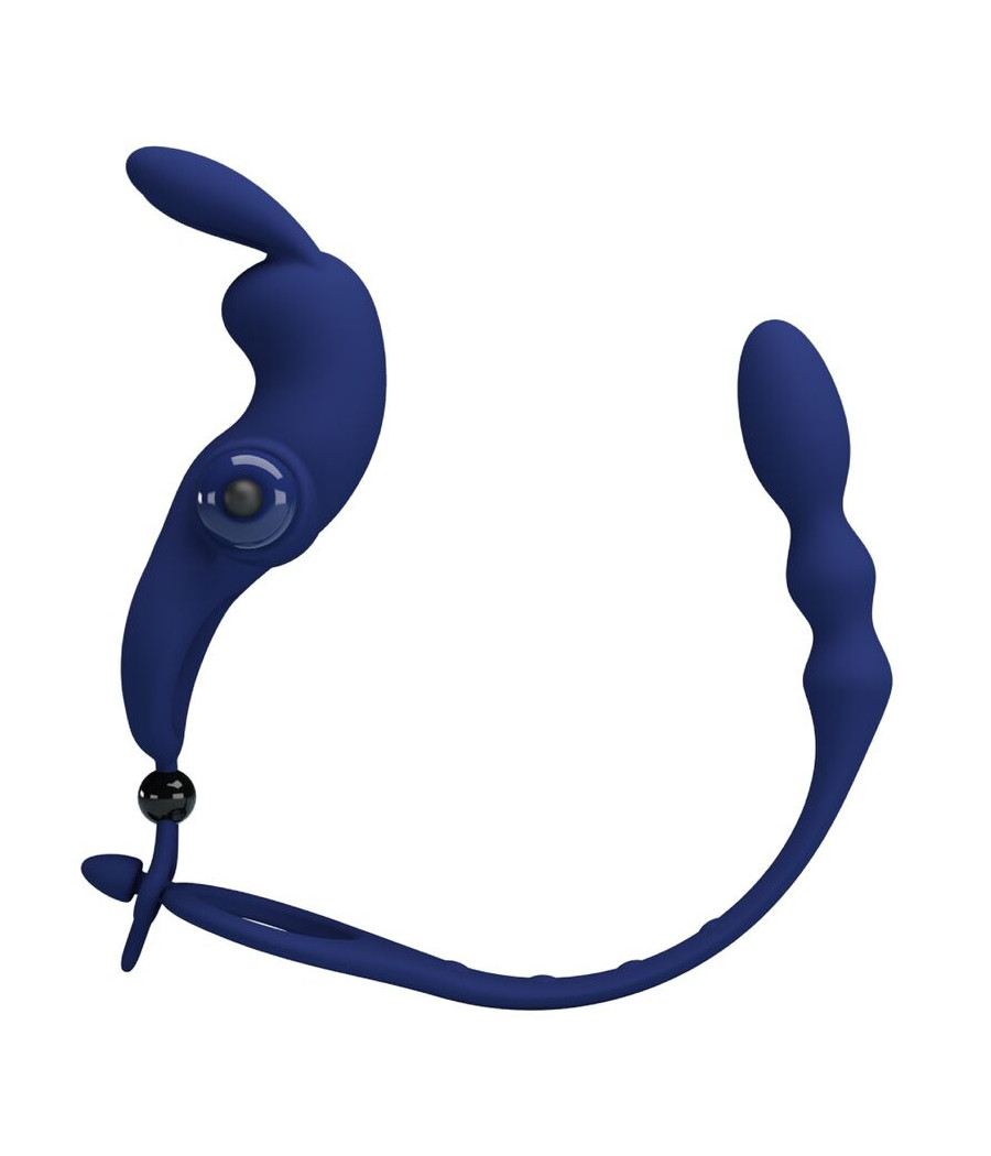 PRETTY LOVE - AYAD ANILLO VIBRADOR RABBIT CON PLUG AZUL
