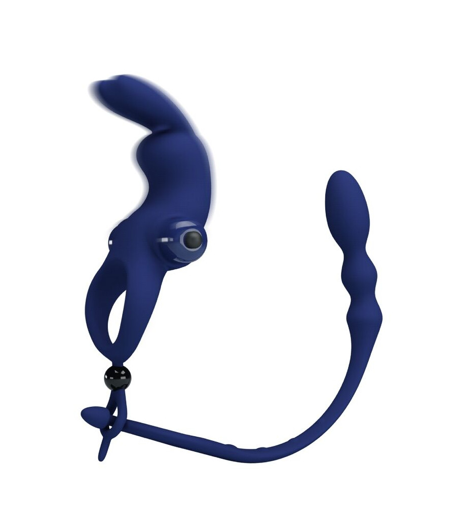 PRETTY LOVE - AYAD RABBIT VIBRATORRING MIT STECKER BLAU