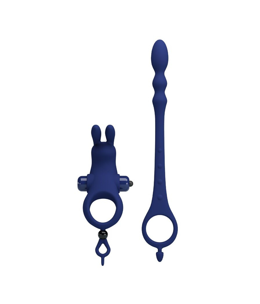 PRETTY LOVE - AYAD ANILLO VIBRADOR RABBIT CON PLUG AZUL