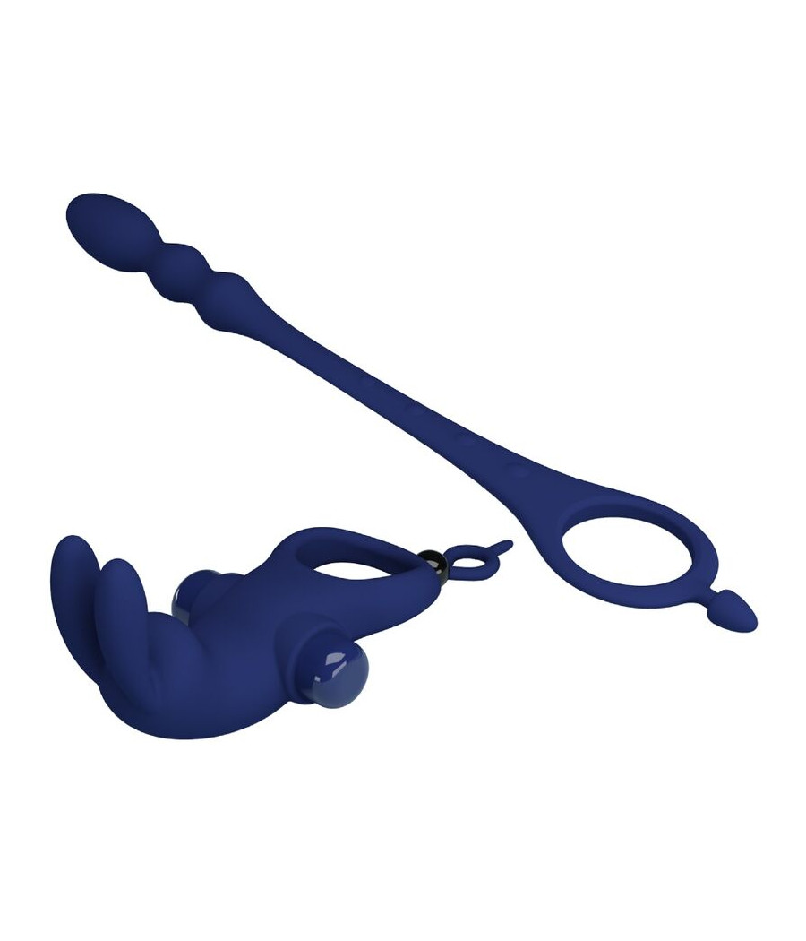 PRETTY LOVE - AYAD ANILLO VIBRADOR RABBIT CON PLUG AZUL