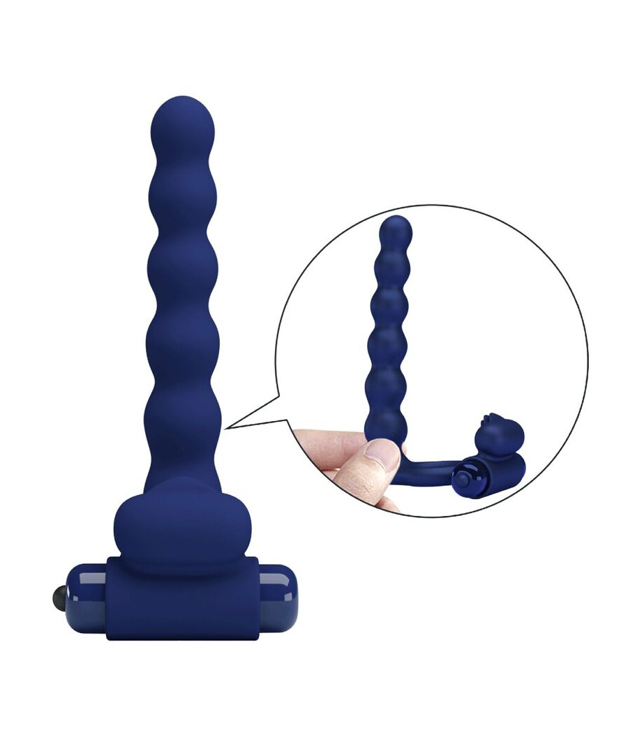 PRETTY LOVE - AJMAL ANILLO VIBRADOR CON PLUG AZUL