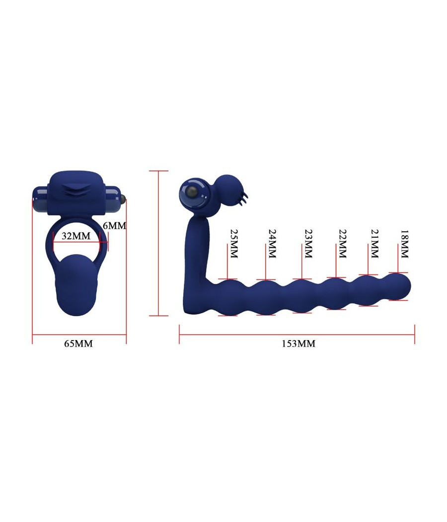 PRETTY LOVE - AJMAL VIBRATIONSRING MIT STECKER BLAU