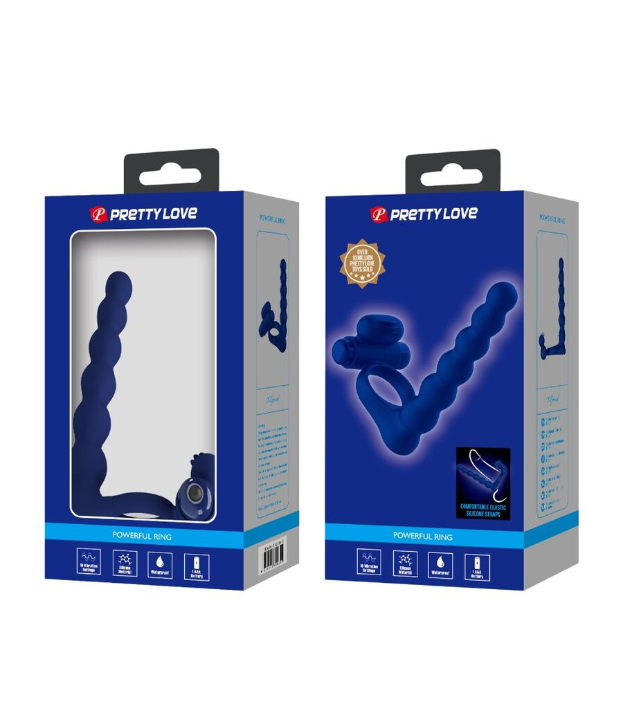 PRETTY LOVE - AJMAL VIBRATIONSRING MIT STECKER BLAU