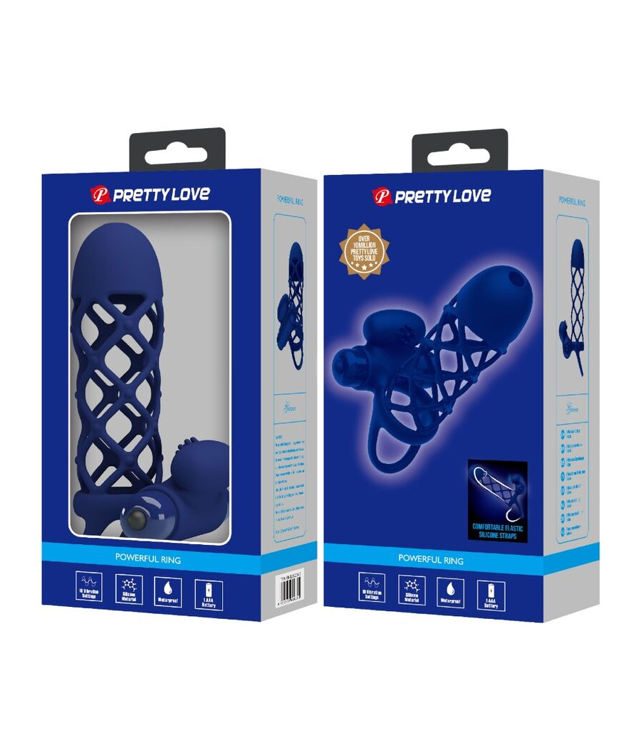 PRETTY LOVE - GIANN ANEL VIBRADOR COM BAINHA DE SILICONE AZUL