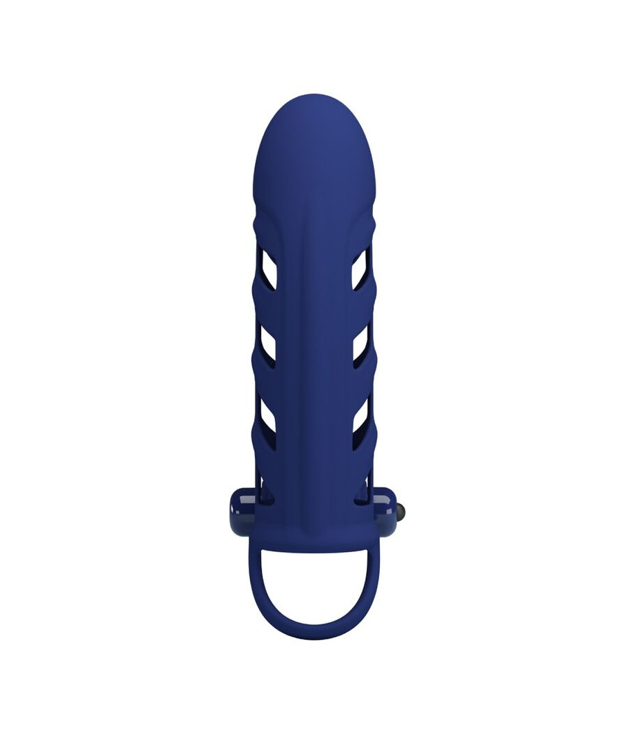 PRETTY LOVE - ALTAF VIBRATOR RING WITH SILICONE SHEATH BLUE