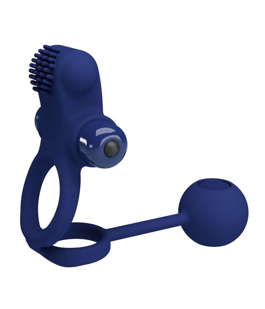 PRETTY LOVE - REMINGTON DOPPELVIBRATIONSRING MIT STECKER BLAU