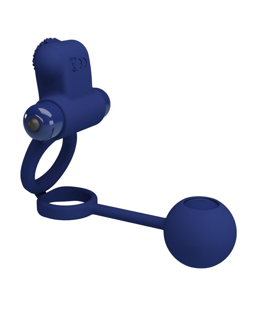 PRETTY LOVE - REMINGTON ANEL VIBRADOR DUPLO COM PLUG AZUL