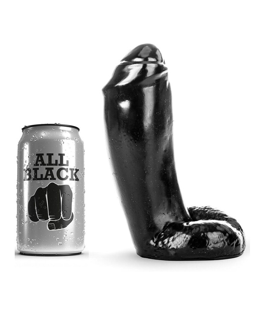 ALL BLACK - DILDO REALISTICO 18 CM